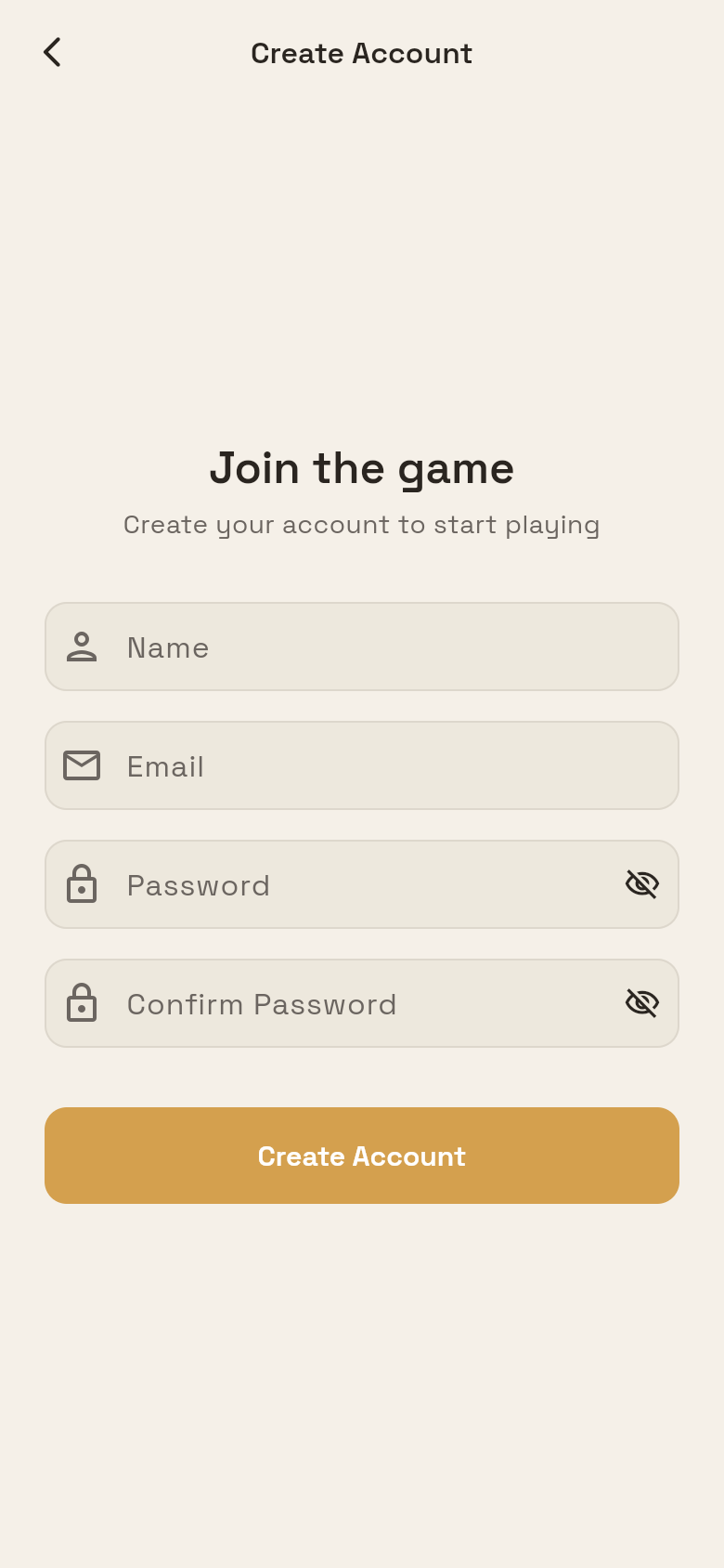Register screen